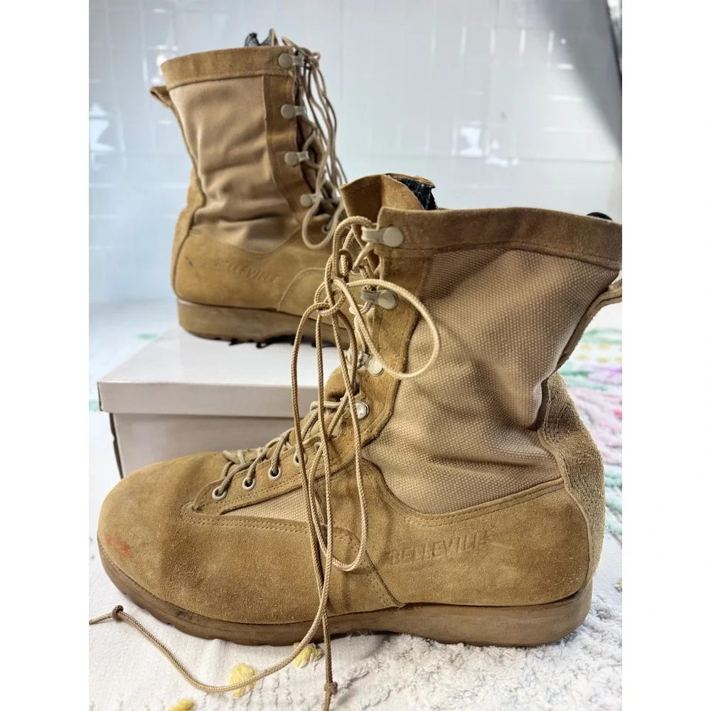 Belleville 300 TROP ST Gore-Tex Military Boots Tan Suede Vibram Mens 12W USA